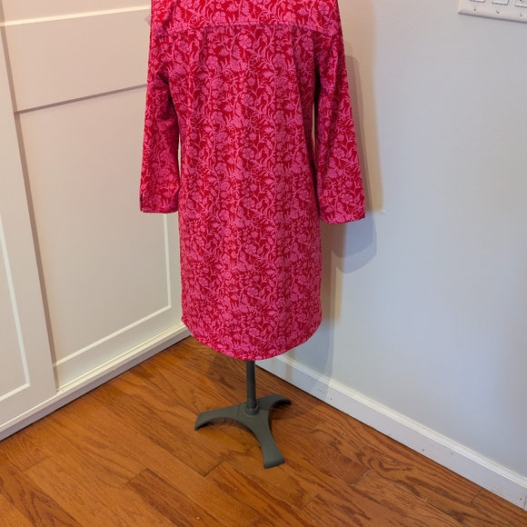 Vineyard Vines Size M Sankaty Margo Red & Pink Printed Dress - Picture 4 of 6
